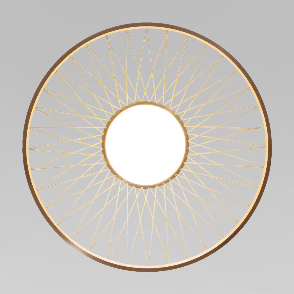 Подвесной светильник 60*60*50-185 см, LED*40W, 3000K, Eurosvet Cesta 40017/1 LED, коричневый, a069288