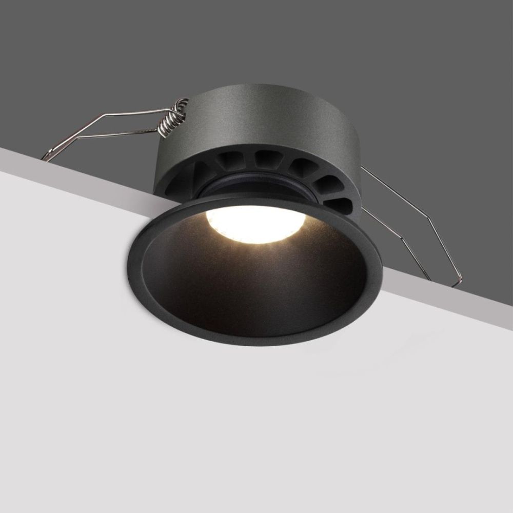 Встраиваемый светильник с переключателем цветовой температуры и угла рассеивания 8 см, 12W, 2700-4000K, Novotech Wir Nova 359852, черный