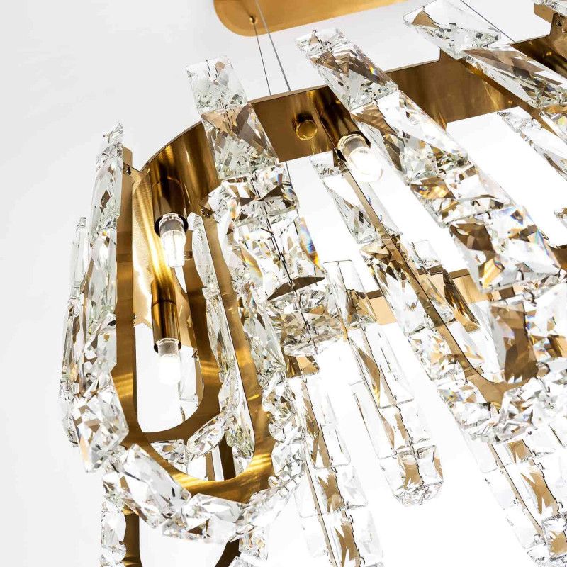 Подвесная люстра 32*80*70/140 см, 12xG9 MODELUX ML.6621.12 BS латунь