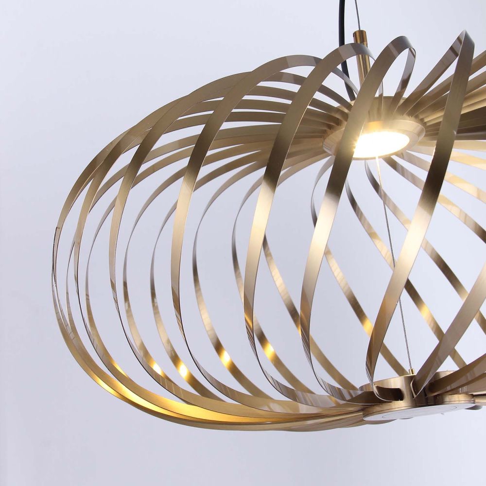 Подвесная люстра 40*32,5-270 см, 1*LED, 6W, 3000K, Favourite Spring 4679-1P, латунь