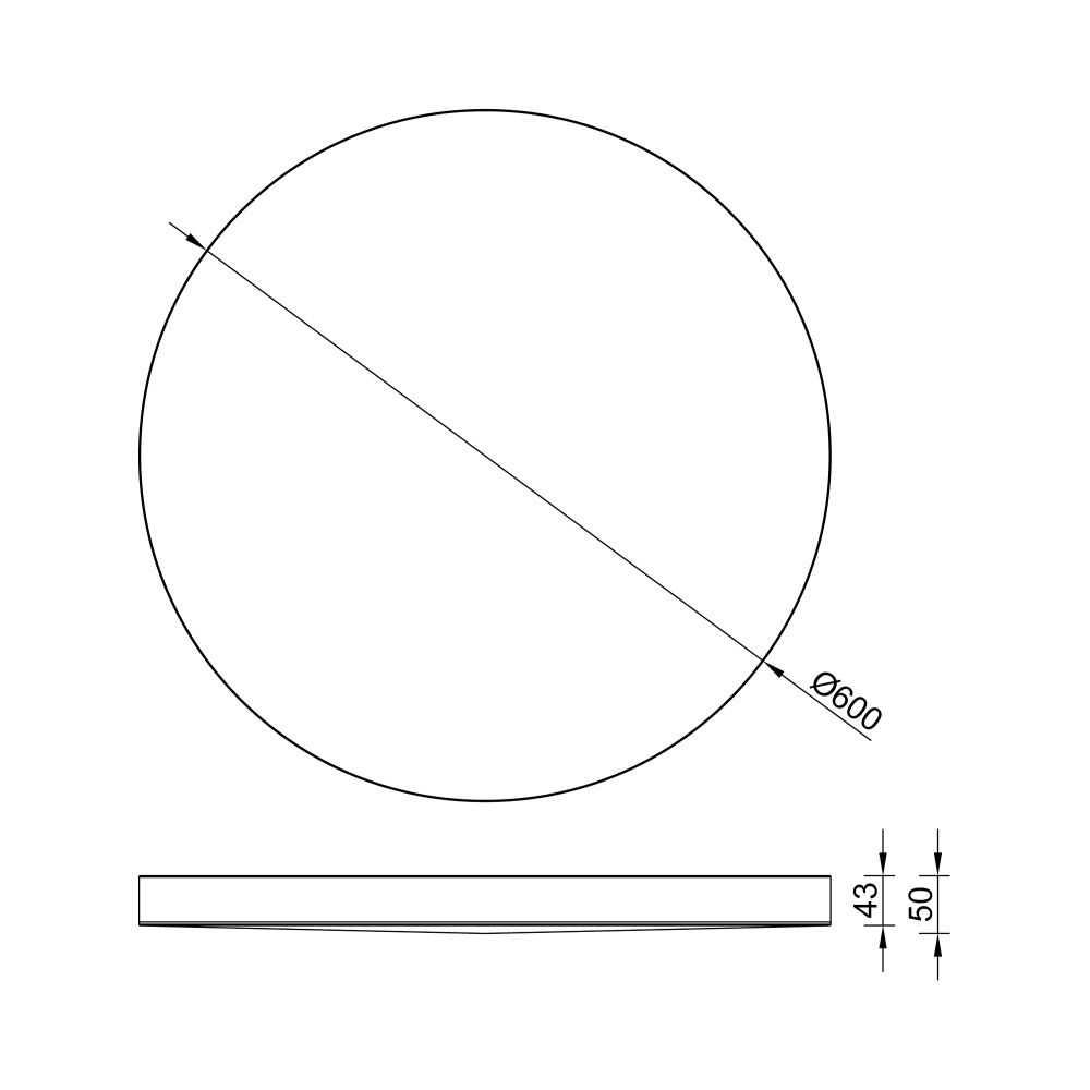 Светильник 60*6,5 см, *LED*50W, 3000-5000K, Mantra Turin MAN9022, белый