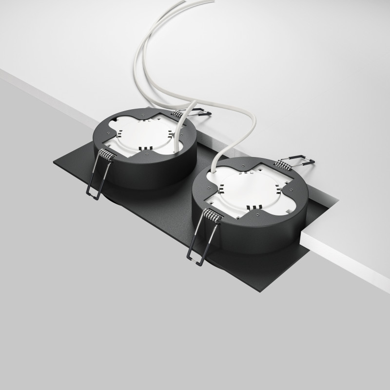 Встраиваемый светильник 22*11*4,5 см, 2 GX53*15W Hoop DL086-02-GX53-SQ-B Maytoni Downlight, Черный