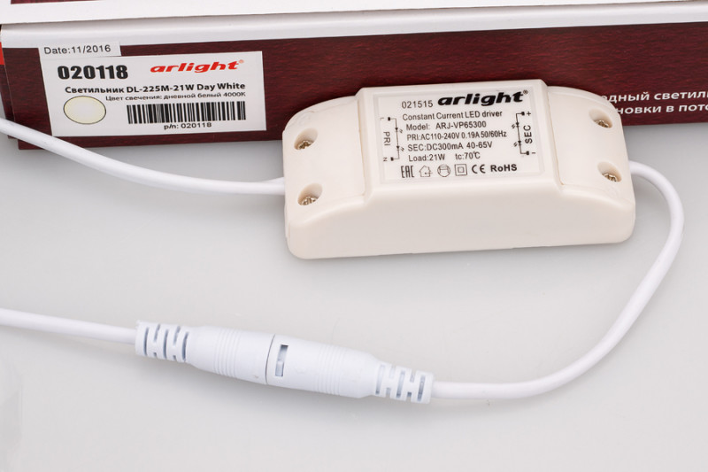 Офисный светильник Arlight 020118 *22,5*1,3 см, 21W, белый (дневной)K,