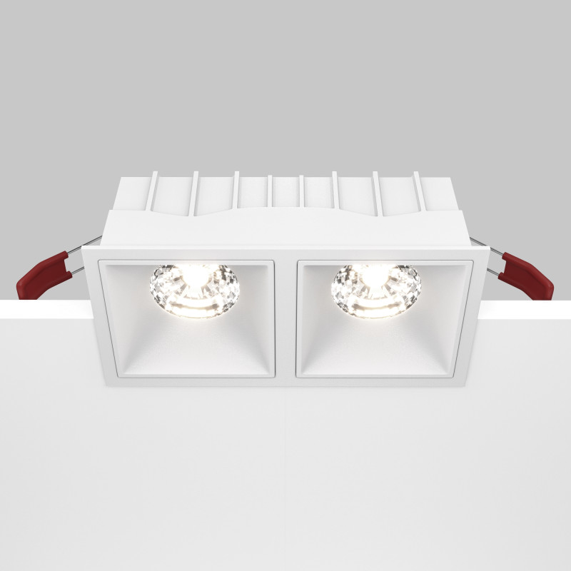Светильник 17 см, 30W, 4000K, Maytoni Downlight Alfa LED DL043-02-15W4K-SQ-W, белый