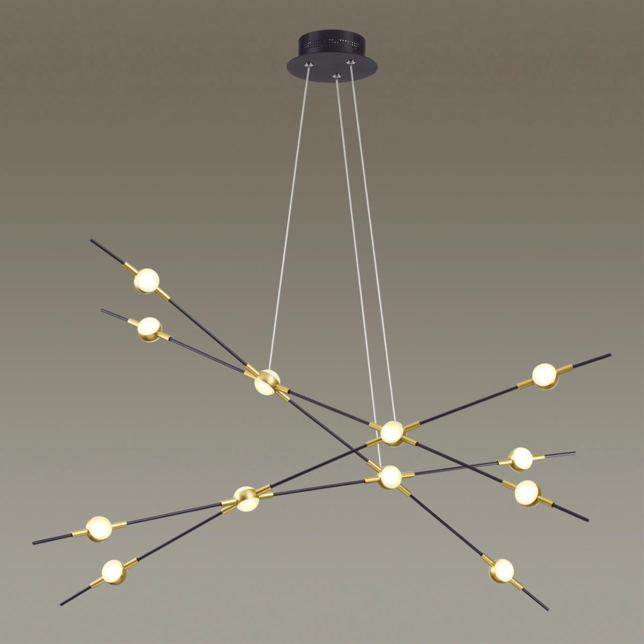 Подвесной светильник Odeon Light Costella 3906/48L, 48W LED, 4000K,  золото-черный