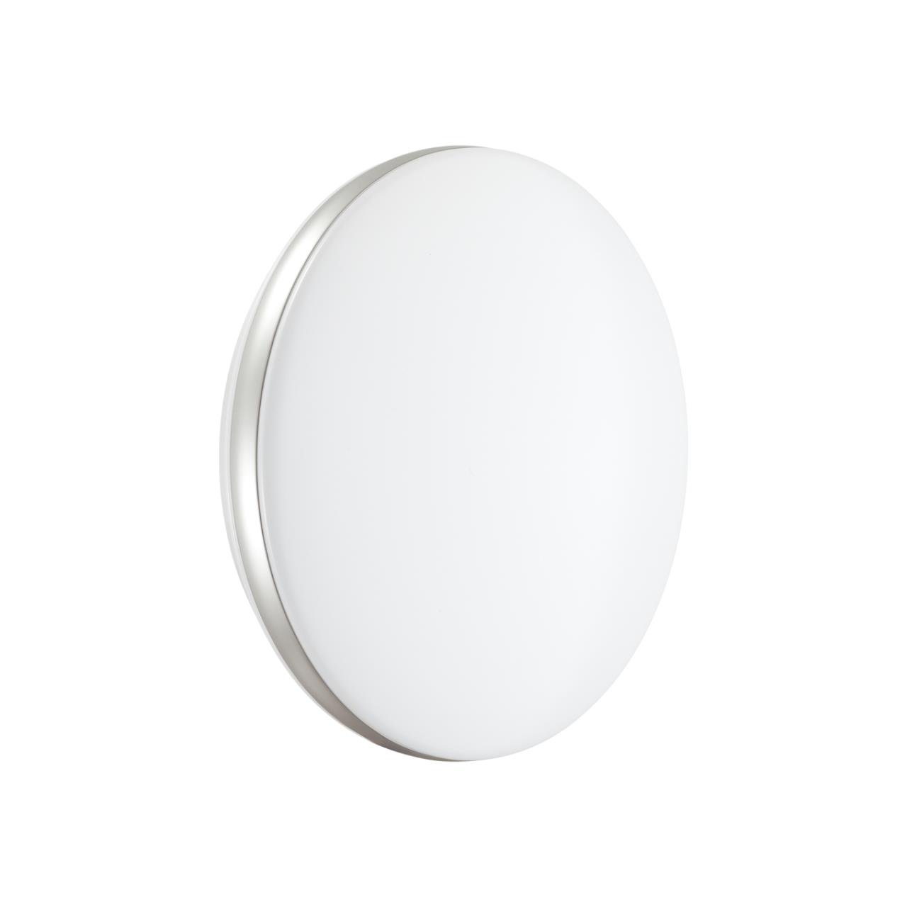 Cветильник 40*5,5 см, LED 48W, 4000 К, IP43, белый/серебристый, пластик Sonex Ringo, 7625/DL