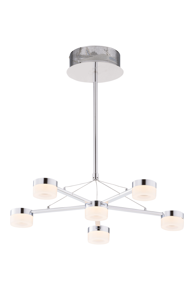 Люстра Ø550 x H620, мм, 30W, CH (Хром) Rilon 890102/5+1P CH