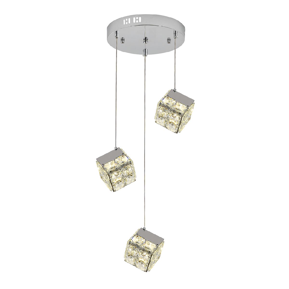 Подвесной светильник 25*25*150 см, 1*23W, LED  Indigo Radioso 12048/3P Chrome