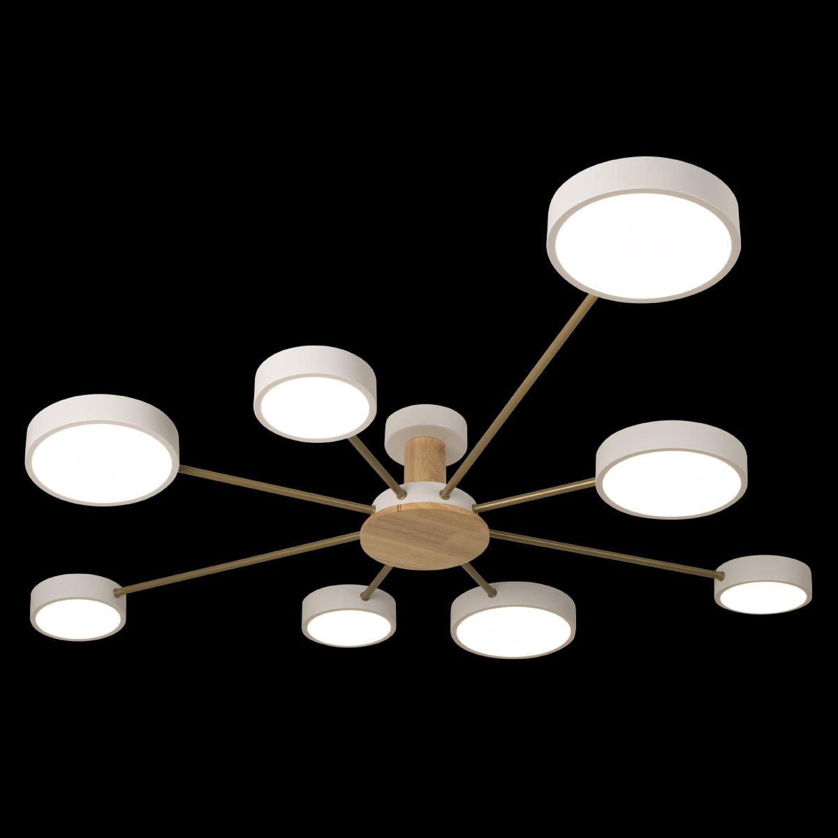 Светильник 123 см, 67W, 4000K, Loft It Sunrise 10316/8 White, белый-дерево