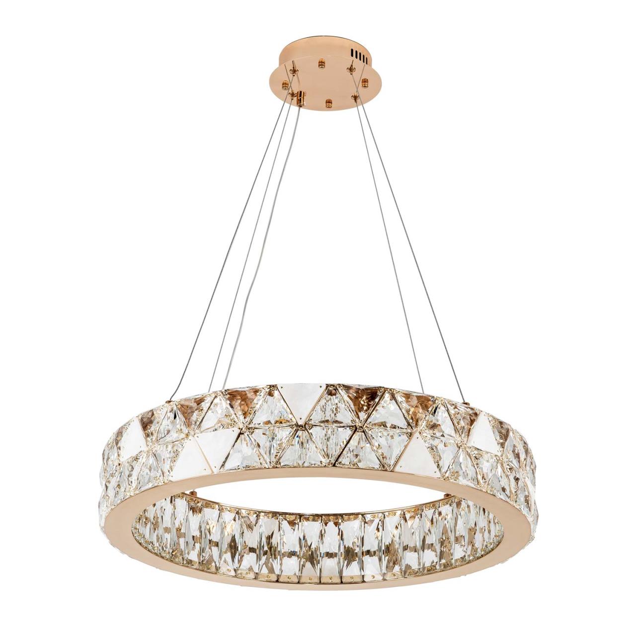 Подвесная люстра 60x50см, LED, 30Вт, 3000 / 6000K, Modelux ML.6982.600P GD Золото