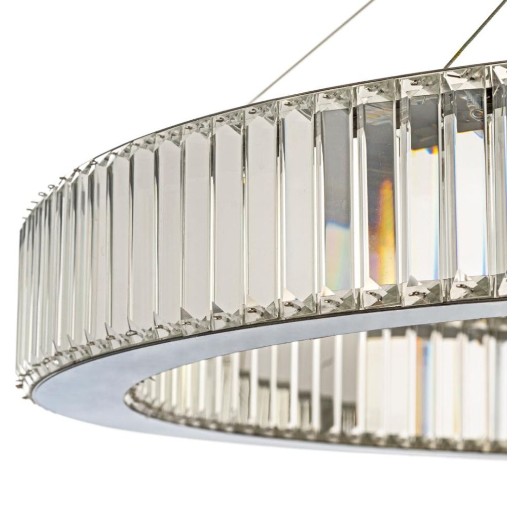 Люстра подвесная *100* см, Led лента*LED*45W, 3000/4500/6000 K, Arti Lampadari Anzio Anzio L 1.5.100.100 N, никель