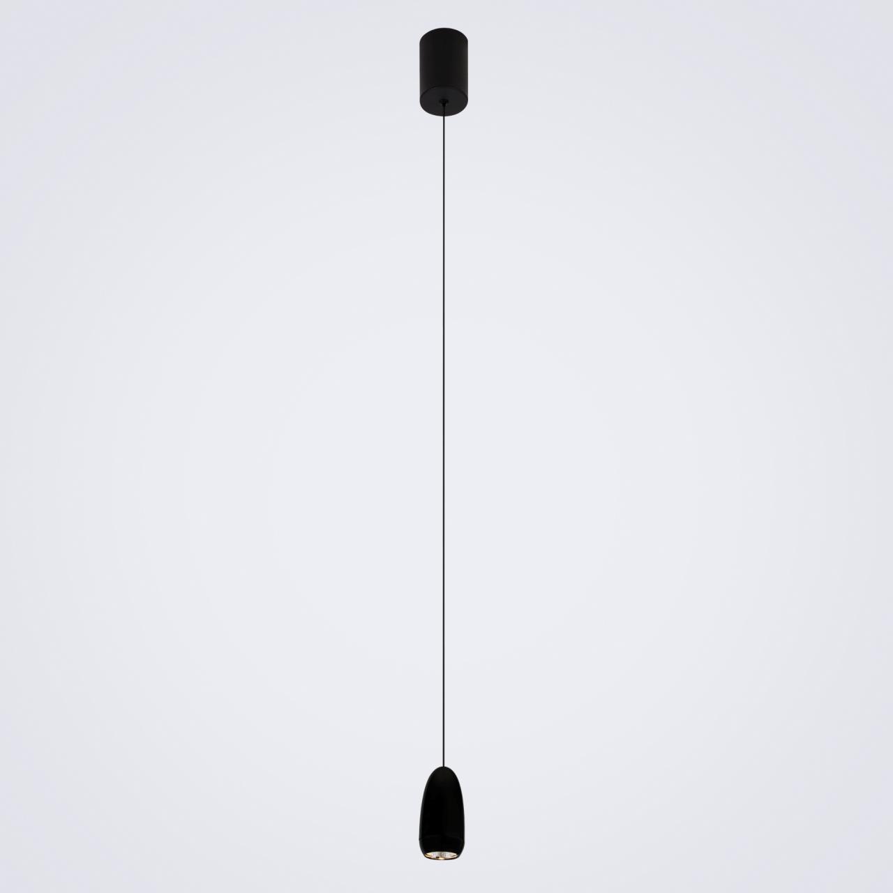 Подвесной светильник 11*5,5*200 см, LED 5W, 4200K, Черный LED4U L8756-1 BK