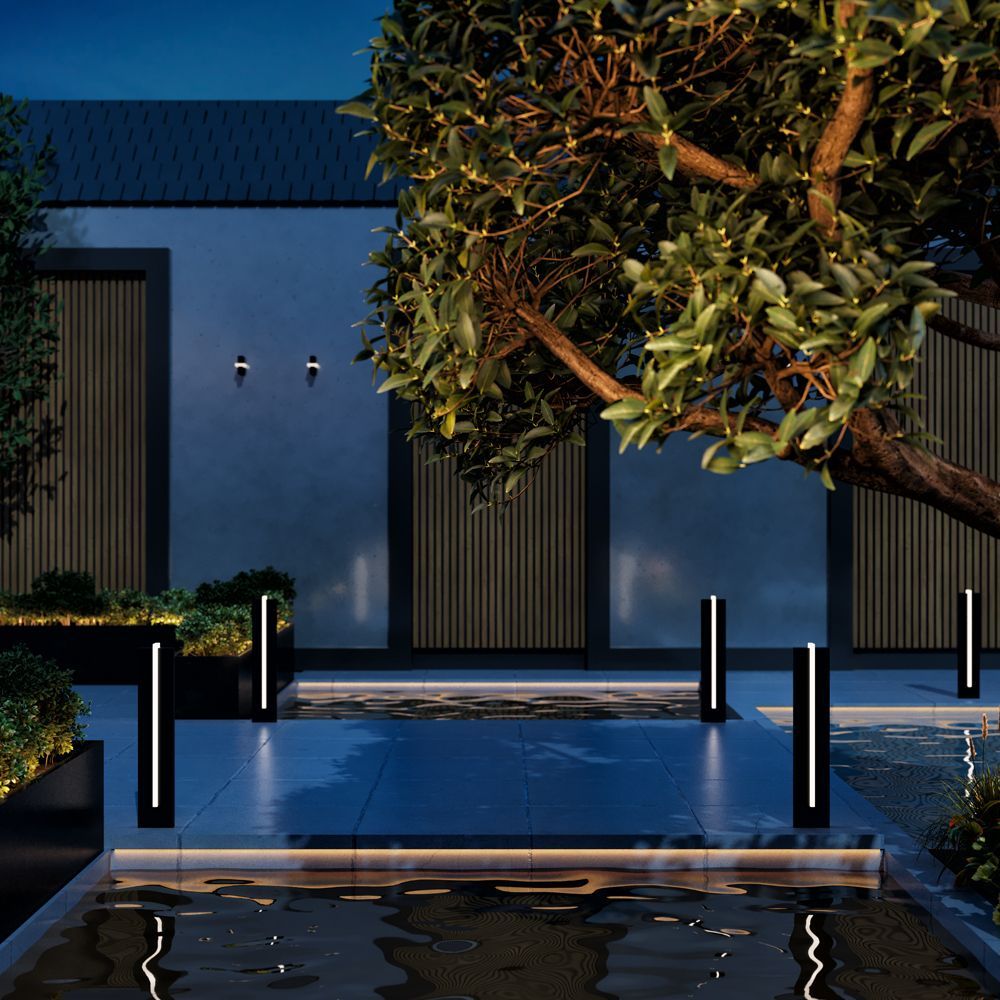 Ландшафтный светильник 83 см, 15W, 3000K, Maytoni Line O484FL-L15GF3K, черный