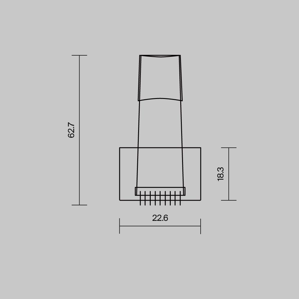 Комплект креплений (для профиля 50×35) 4 шт., ALM-5035T-MT 642036, 2*5*6 см, Maytoni Led Strip 642036, Серебро
