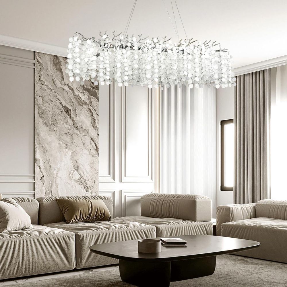 Подвесная люстра 120*40*140 см, G9 14xG9W, Хром MODESTYLE MS.2113.1200