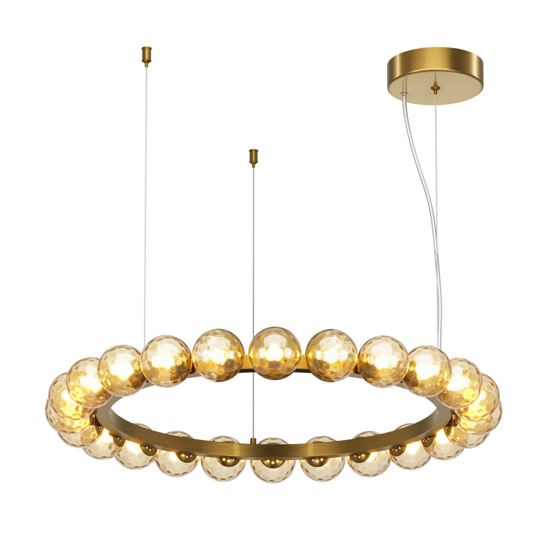 Подвесной светильник 76*76*310 см, LED, 42W, 3000К, Maytoni Ambre MOD331PL-L42BS3K латунный
