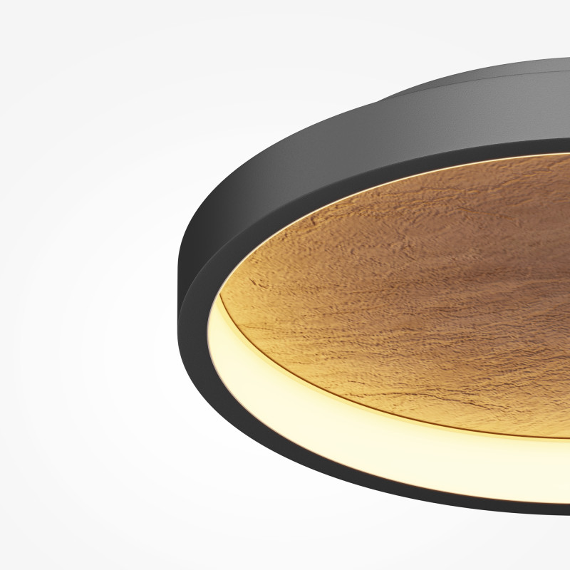 Накладной светильник 59,5*59,5*7 см,  LED, 40W, 3000К, Maytoni Orign MOD311CL-L40B3K черный