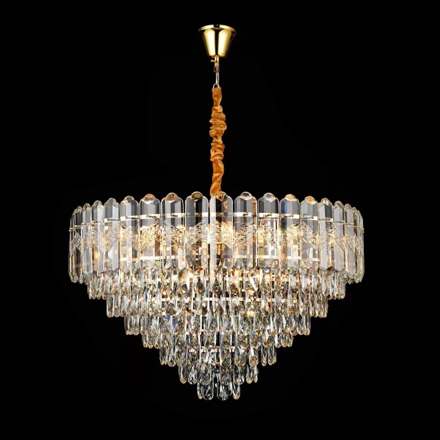 Подвесная люстра 75 см, Gerhort G21095/12GD+CL, золото