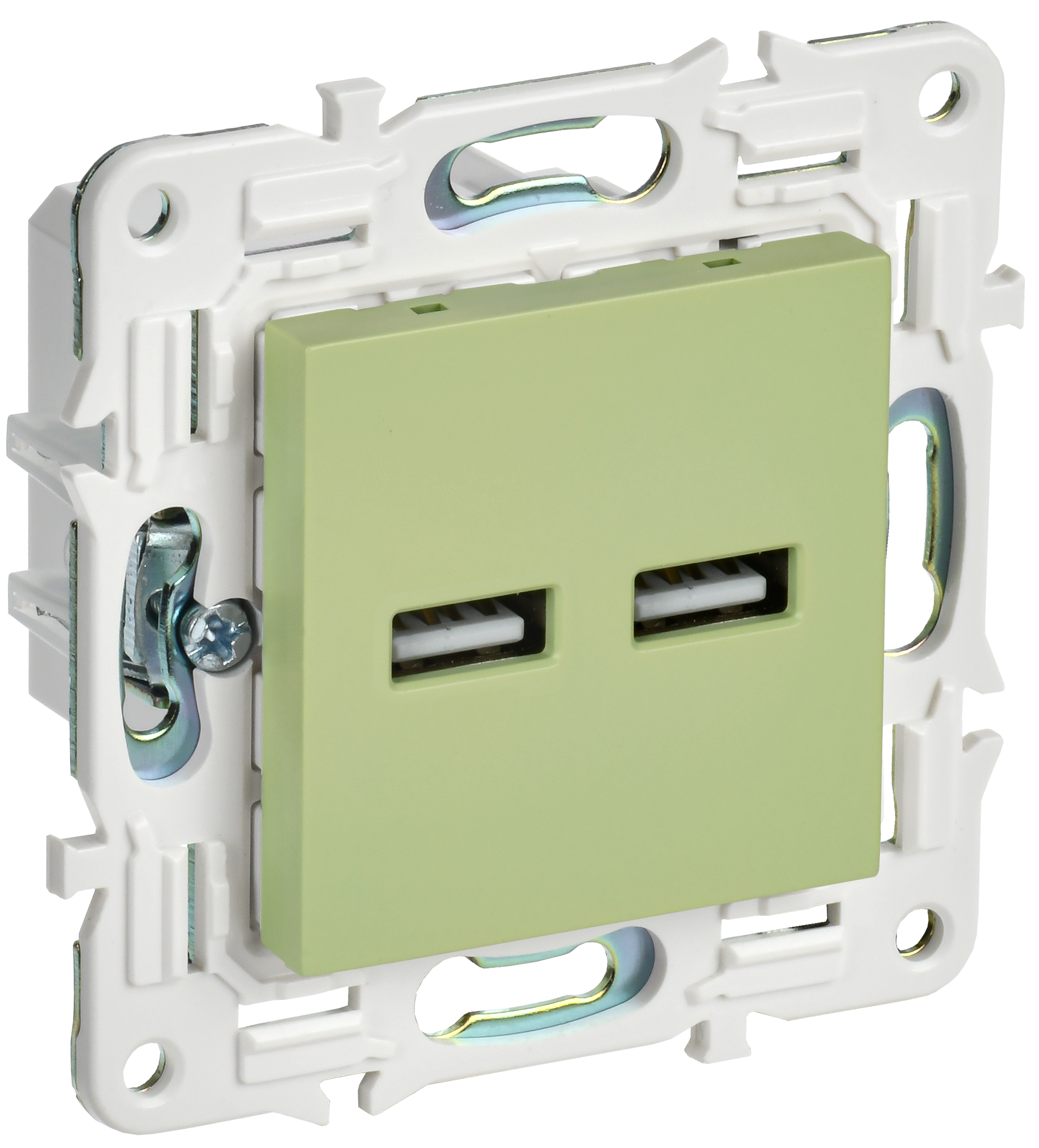 SKANDY Розетка USB A+A 3,1А SK-R15M мятн. IEK, SK-U21-D31-K06