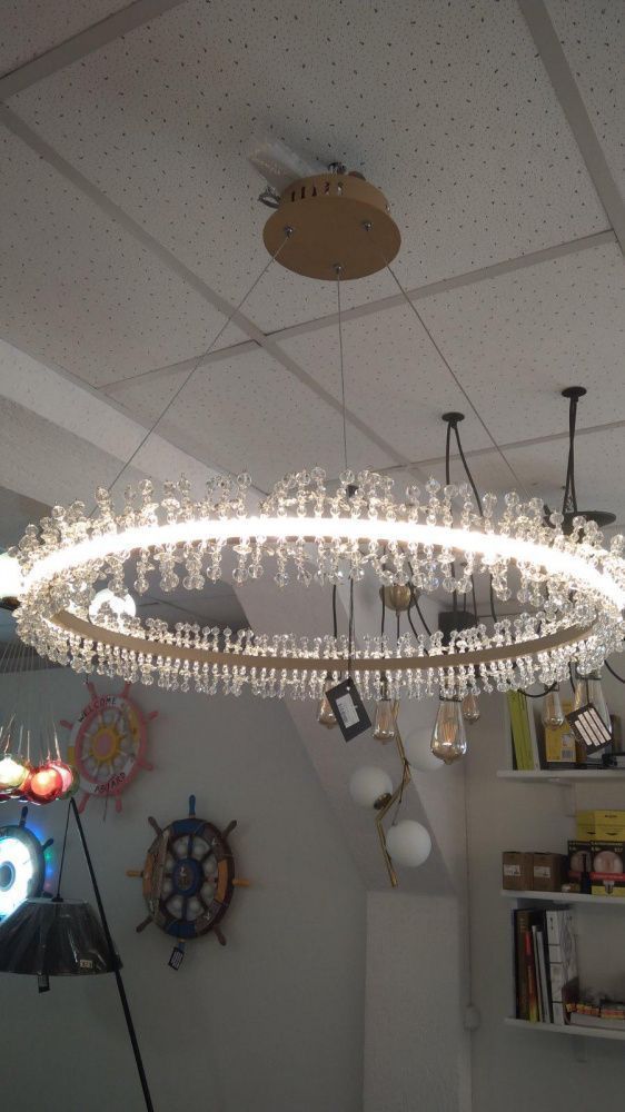 Люстра светодиодная 80 см, 40W, 3000K Kink Light Лаура 08244,33 золото