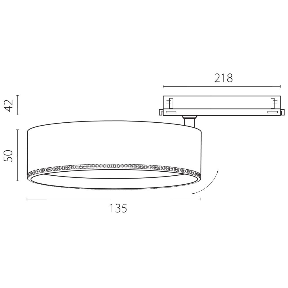 Светильник Quattro DALI *13,5*5 см, *35W, 3000K, Lightstar Alta Pro A5737DALI, Черный