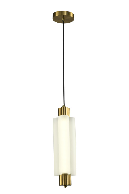 Подвесной светильник 12*150 см, LED, 8W, 4000K Zortes Algoda ZRS.1777.01, латунный
