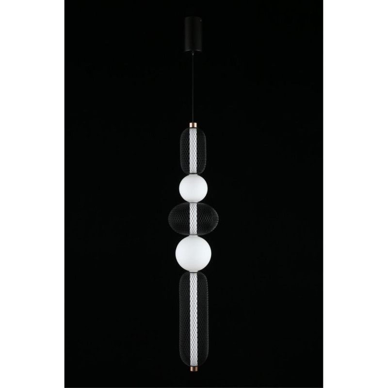 Подвесной светильник 22*130-230 см, 1*LED, 28W, 3000K, Aployt Nikusia APL.658.06.28, черный