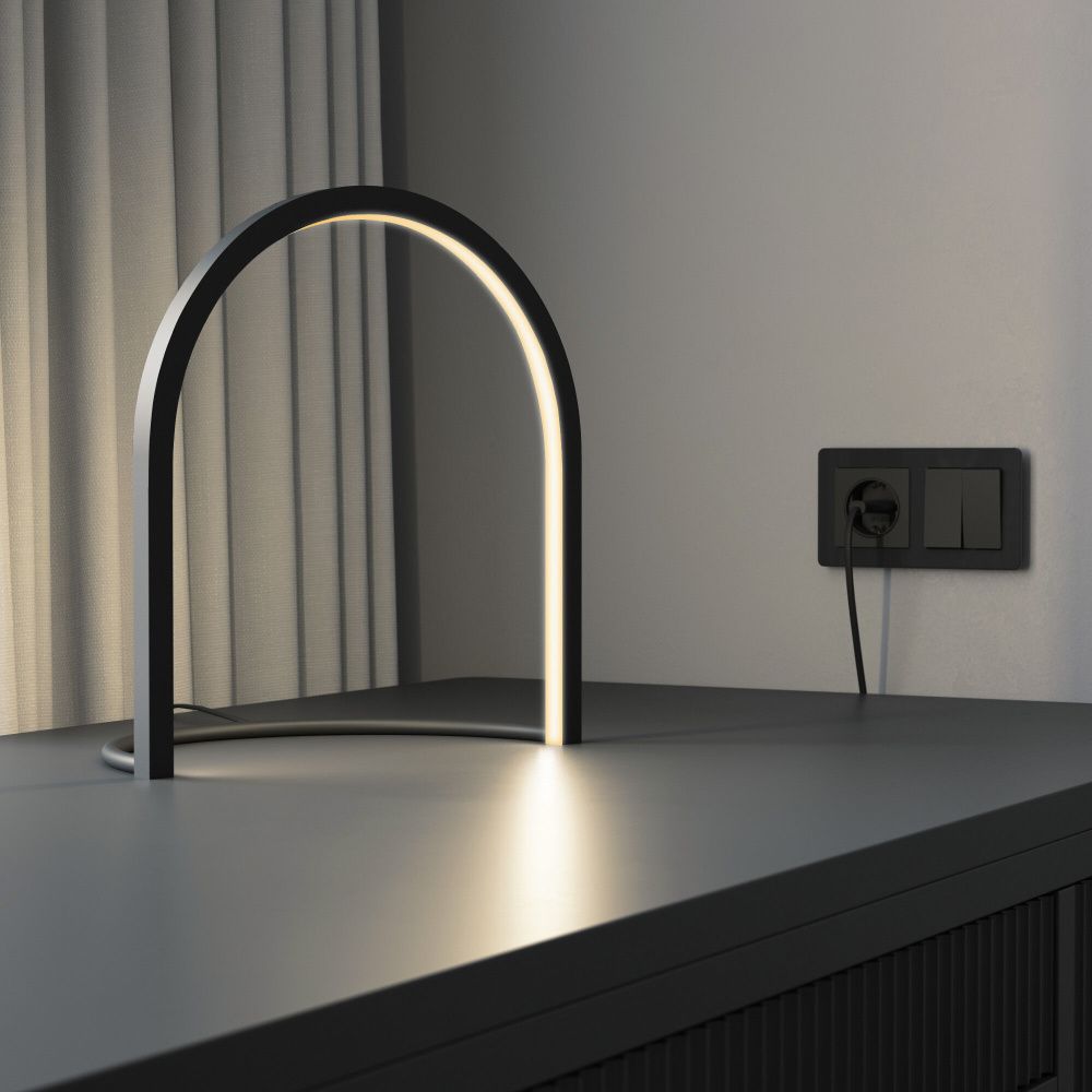 Настольная лампа 32 см, 16W, 3000K, Eurosvet 608051 LED, черный