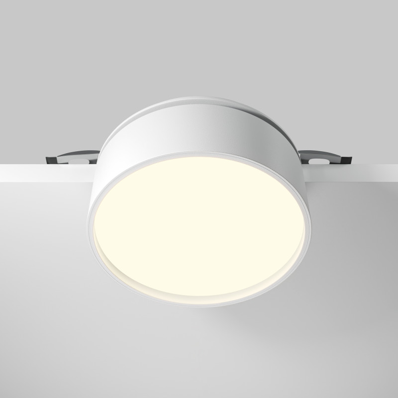 Встраиваемый светильник 12*12*6,6 см, LED, 18W, 3000К, Maytoni Technical ONDA DL024-18W3K-W белый