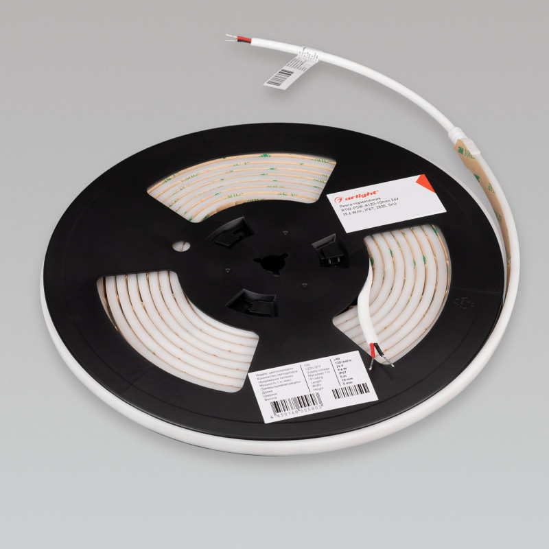 Лента герметичная RTW-PW-A120-10mm 24V Warm2700 (9.6 W/m, IP66, 2835, 5m) (Arlight, Герметичный) 018997(2). Цена указана за 5 метров. Продается кратно 5 метрам.