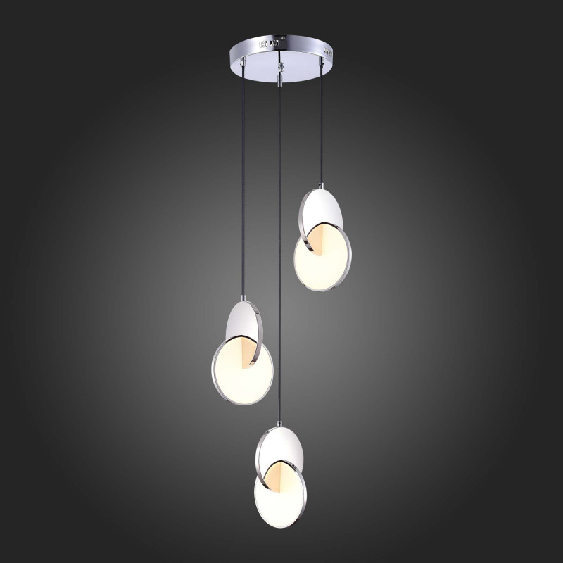 Светильник подвесной 35 см, 36W 3000K ST LUCE Eclisse SL6107.103.03 Хром