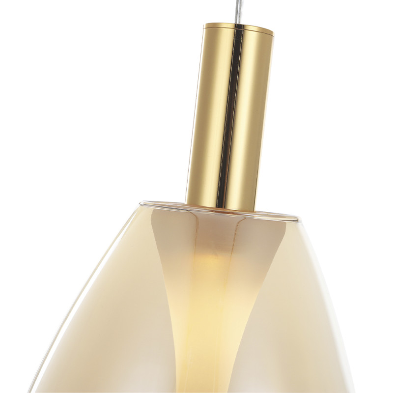 Светильник 15 см, 4W, 3000K, Crystal Lux GAUDI SP4W LED AMBER, золото-янтарный