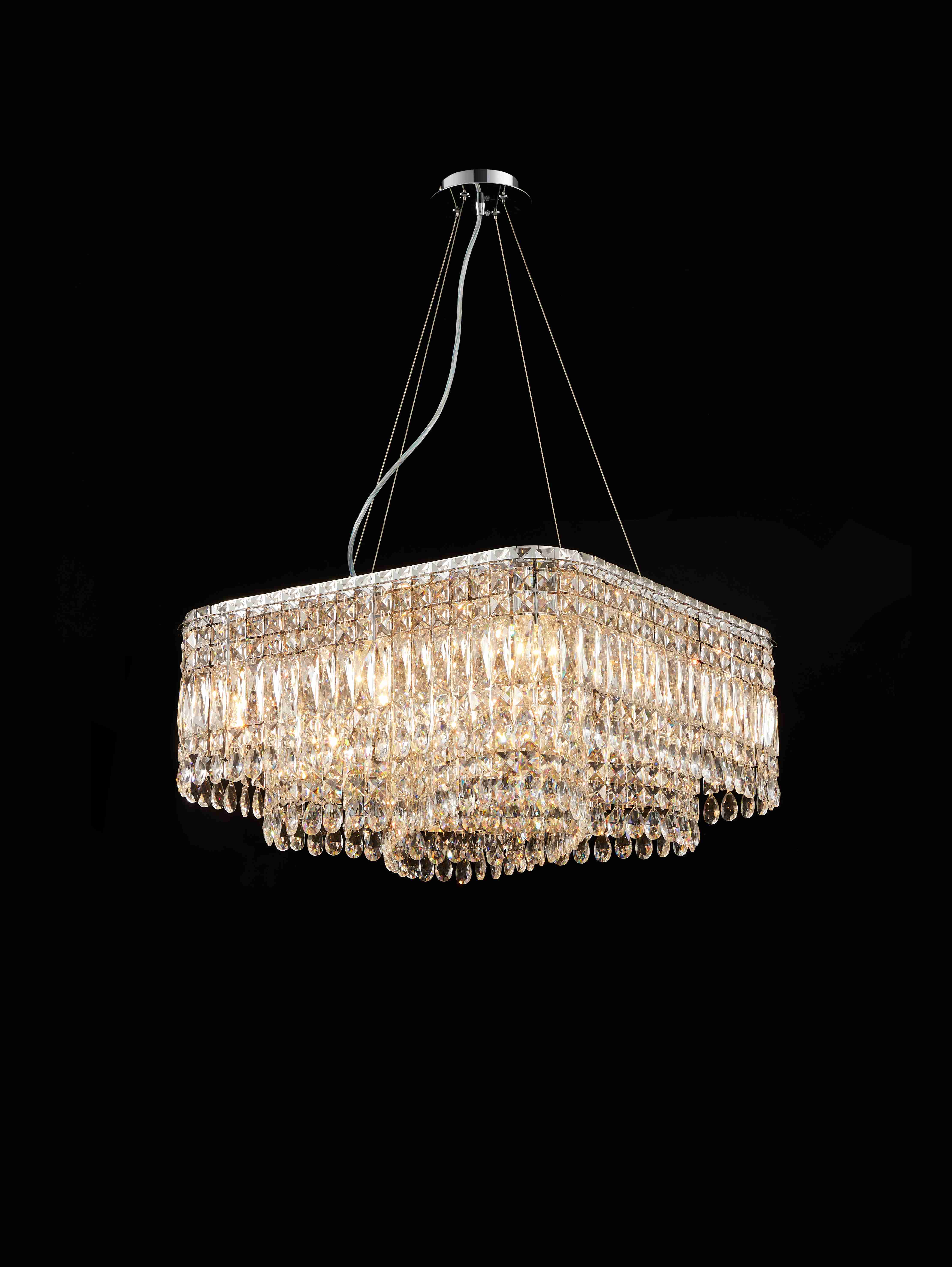 Люстра 600*280, 13*E14, 40W NewRgy Cristallo E67-ф600*H280 CHROME, Хром