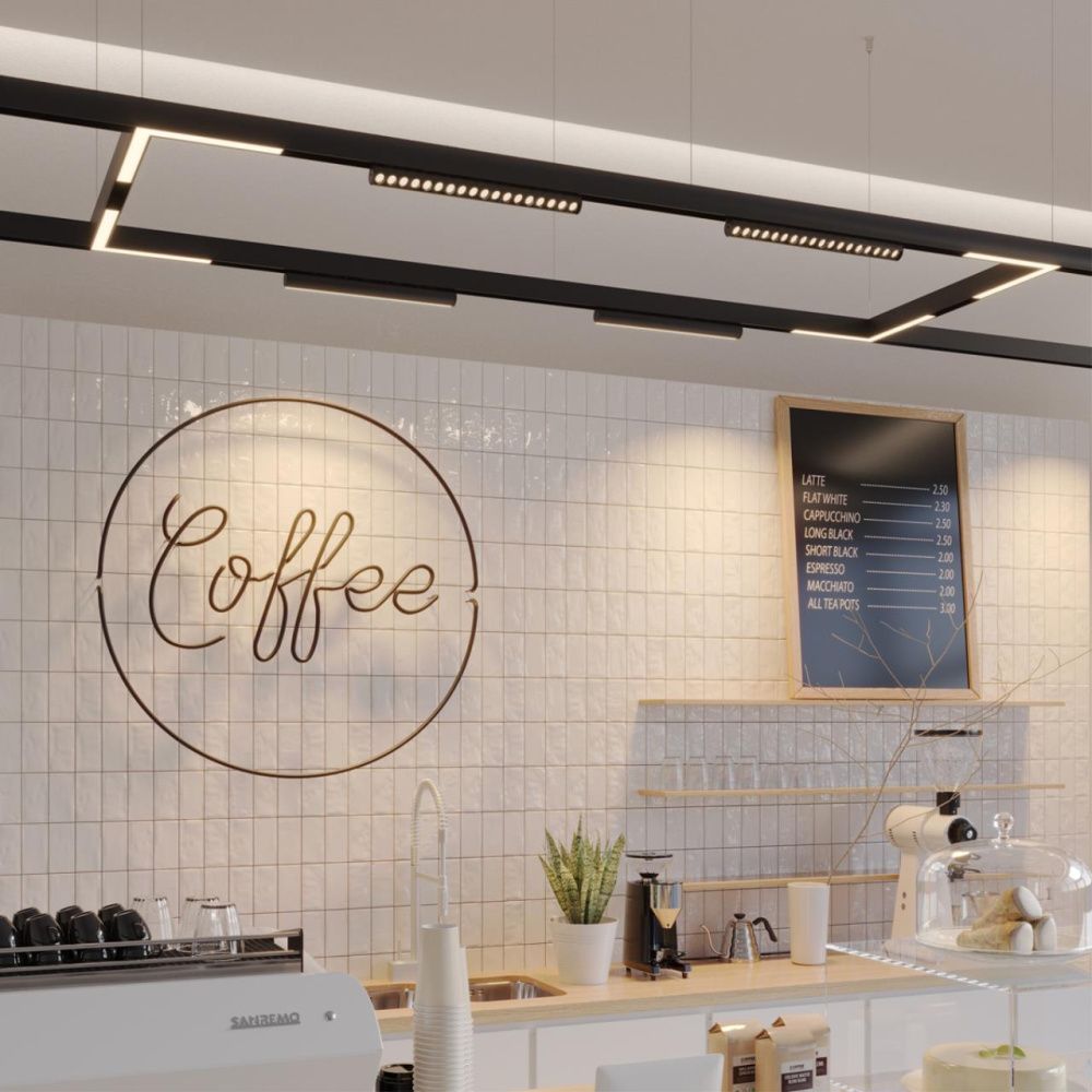 Cветильник  33,4*3,3*6 см, 1*LED*18W, 3000-6000K, Novotech VECTOR PORT 359949, черный,  диммир. пульт ДУ/Tuya Smart Life