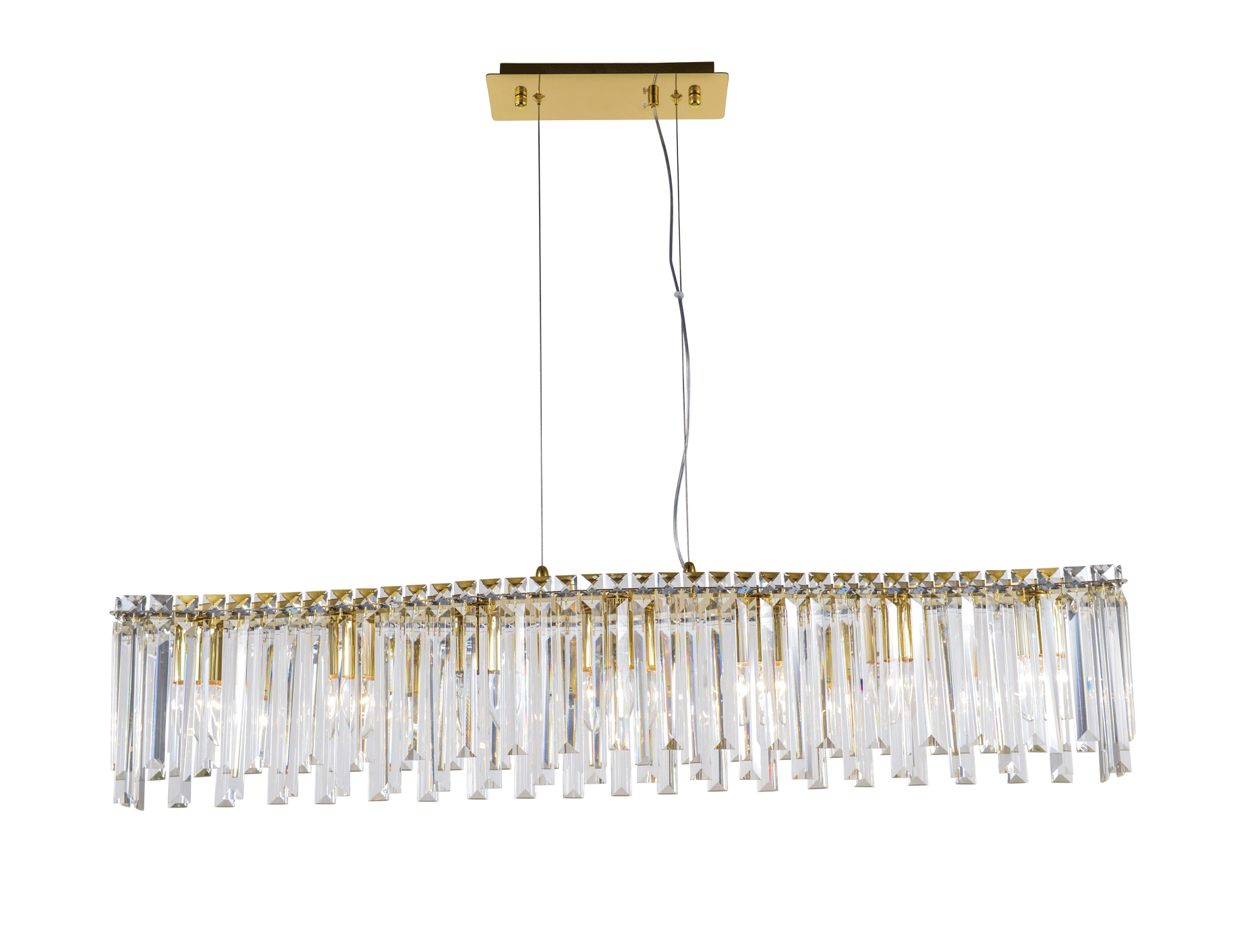 Люстра 1000*150*230, 7*E14, 40W NewRgy Cristallo 5706E/7A GOLD+CLEAR, Золото+прозрачный