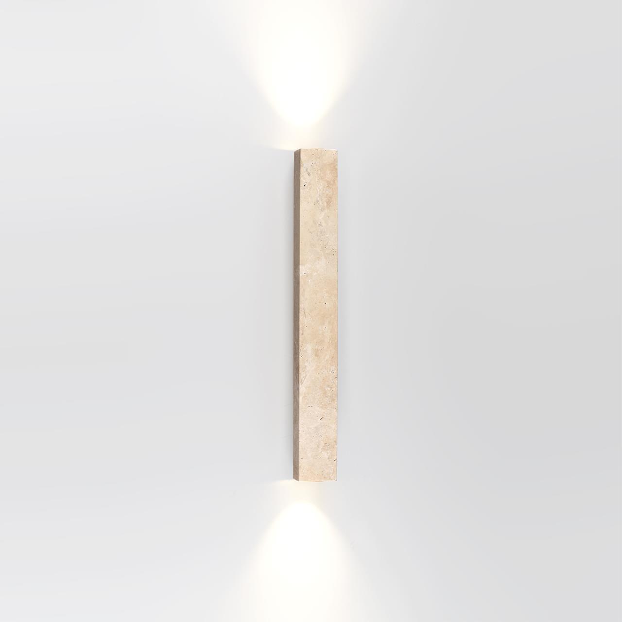 Настенный светильник 7*60*6,5 см, 2*LED*10W 3000K Odeon Light TRAVERTINO 6625/10WL бежевый