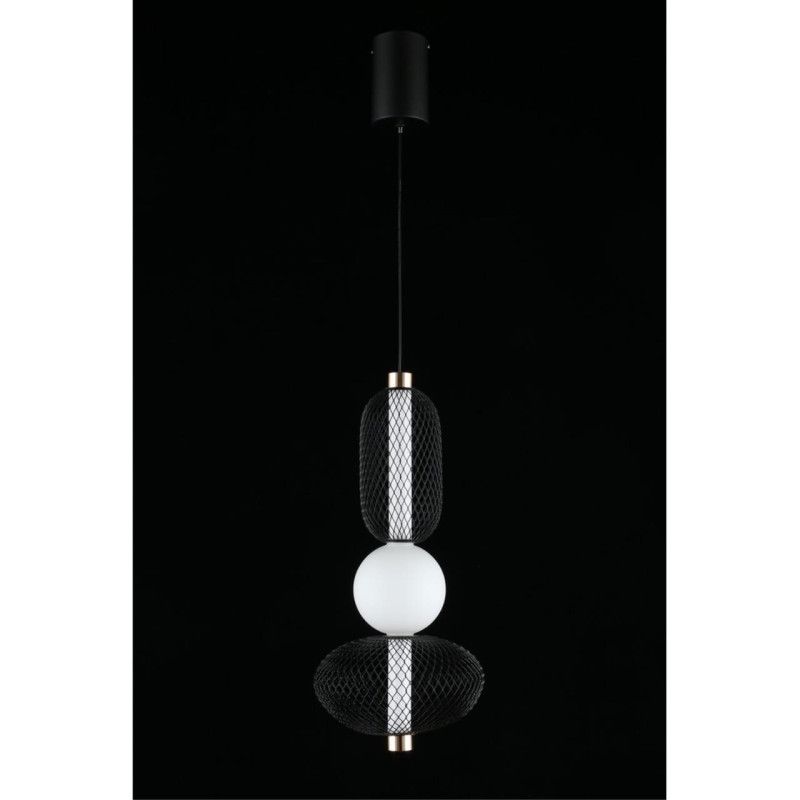 Подвесной светильник 22*70-160 см, 1*LED, 13W, 3000K, Aployt Nikusia APL.658.06.13, черный