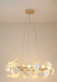 Люстра Ø600 x H1200, мм, 6*40W (240W), FG (Золото) NewRgy 6821/6D FG