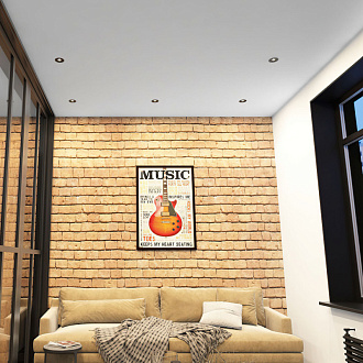 Светильник встраиваемый 9,2*9,2*2,5 см, вр 7 см, 1*GU10*50W, Denkirs Roto mini DK2037-BK, черный