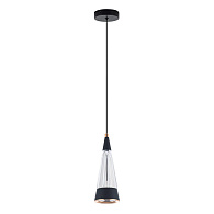 Подвесной светильник 8*8*140 см, LED 12W, 4000K, Черный LED4U L7121-1 BK