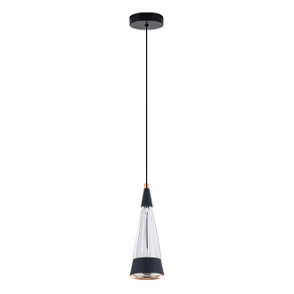 Подвесной светильник 8*8*140 см, LED 12W, 4000K, Черный LED4U L7121-1 BK