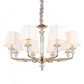 Подвесная люстра 80*70-140 см, 8*E14, 40W, Aployt Silvian APL.719.03.08, золотой