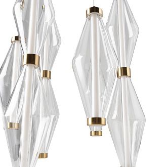 Люстра подвесная *46*240-500 см, *LED*158W, 3000K, Citilux Tanna CL253040, Латунь\Чёрный