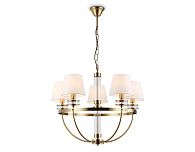 Подвесная люстра с абажурами **99- см, 5*E14*40W, K, Ambrella Light High Light LH71251, латунь