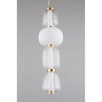 Подвесной светильник 17*100-190 см, 1*LED, 29W, 3000K, Aployt Simonet APL.318.16.29, латунный