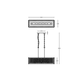 Подвесная люстра 24*85*103 см, 7*G9 хром Vele Luce Marisa VL3113P07