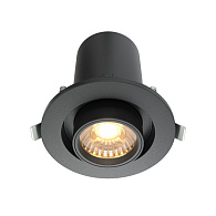 Встраиваемый светильник 9,5*9,8 см, LED*10W, 3000 К, Hidden DL045-01-10W3K-B Maytoni Downlight, Черный, вр 7,5 см