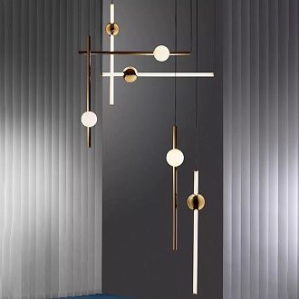 Подвесной светильник lee broom ORION GLOBE LIGHT 91*13*50 см, 1*LED*20W, ImperiumLoft 40.1625, Золотистый