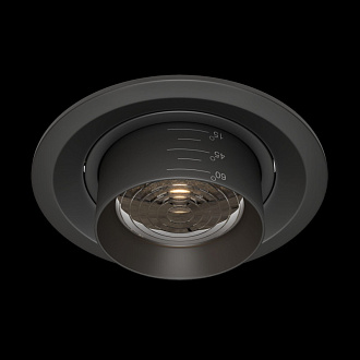Встраиваемый светильник Maytoni Elem DL052-L12B3K, 12W LED, 3000K, черный, вр 10 см