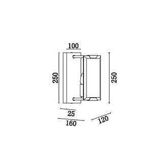 Бра 16*12*25 см, 1*E14 античная бронза Vele Luce Sorrento VL3004W01